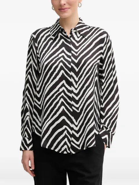 Marc Aurel zebra-print shirt