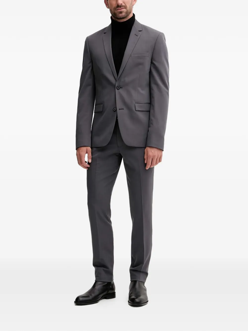 Button Slim Suit