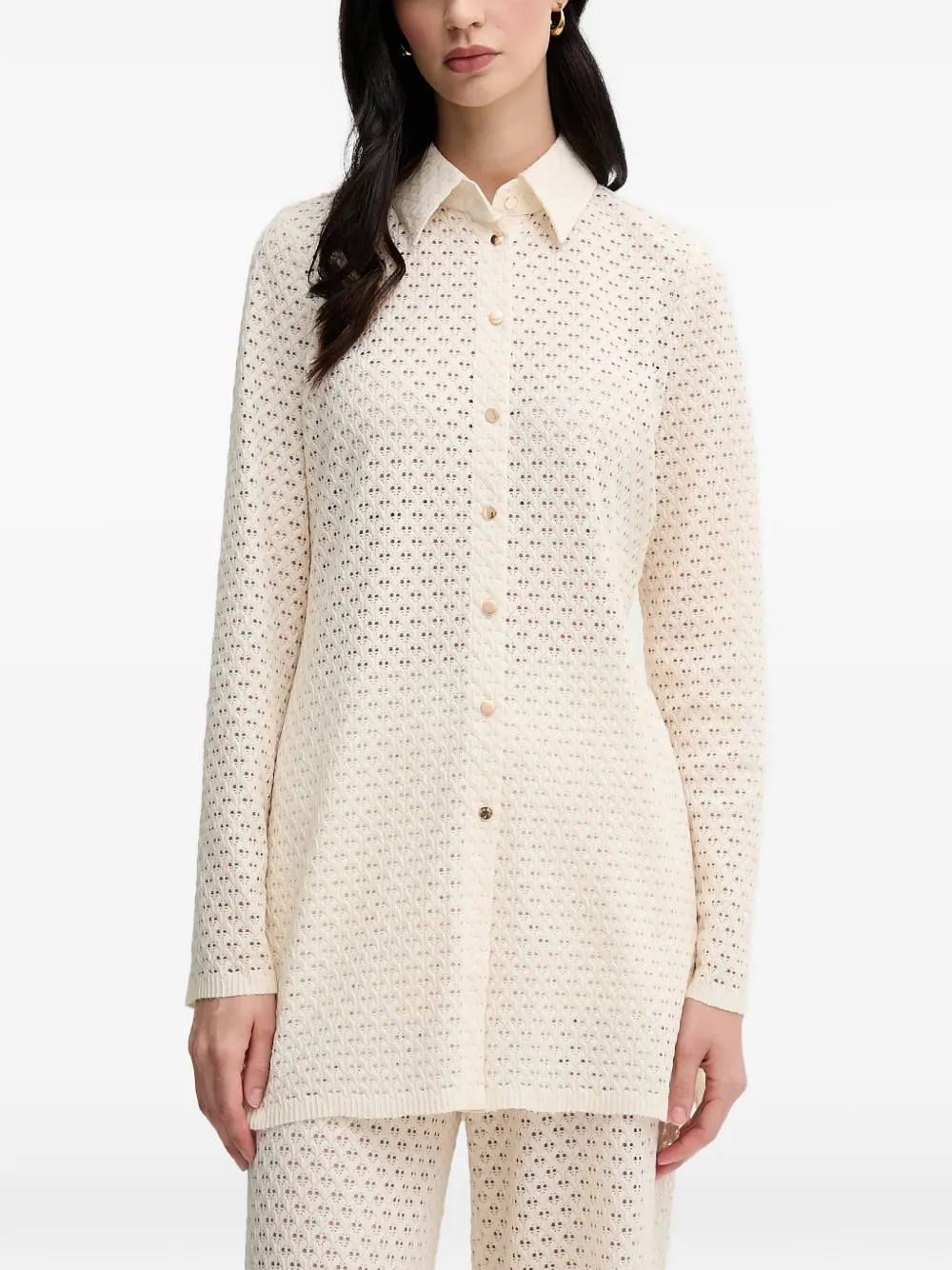 Marc Aurel pierced button shirt - Toni neutri