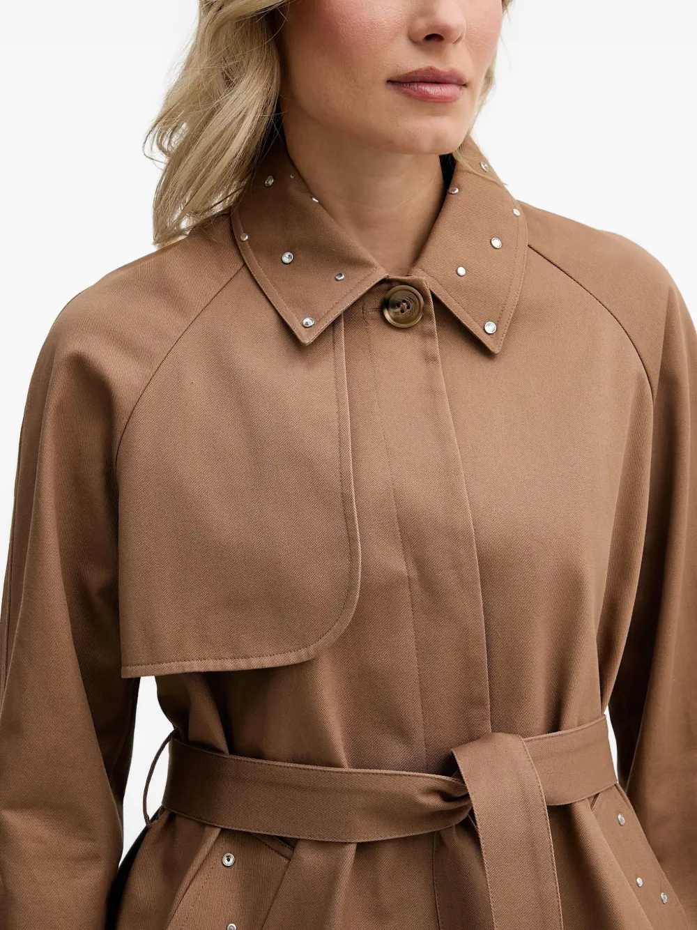 Joseph Ribkoff Verfraaid jack met ceintuur Beige
