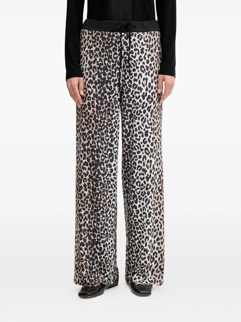 Drawstring Animal-Print Trousers