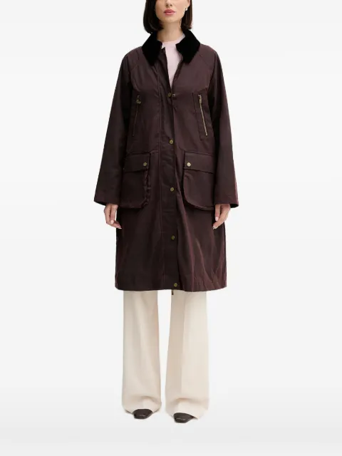 Hoss Intropia Damaris button corduroy-collar trench