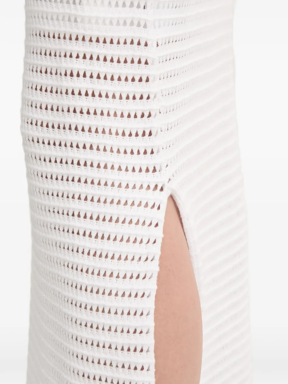 Openwork Slit Lang Skirt