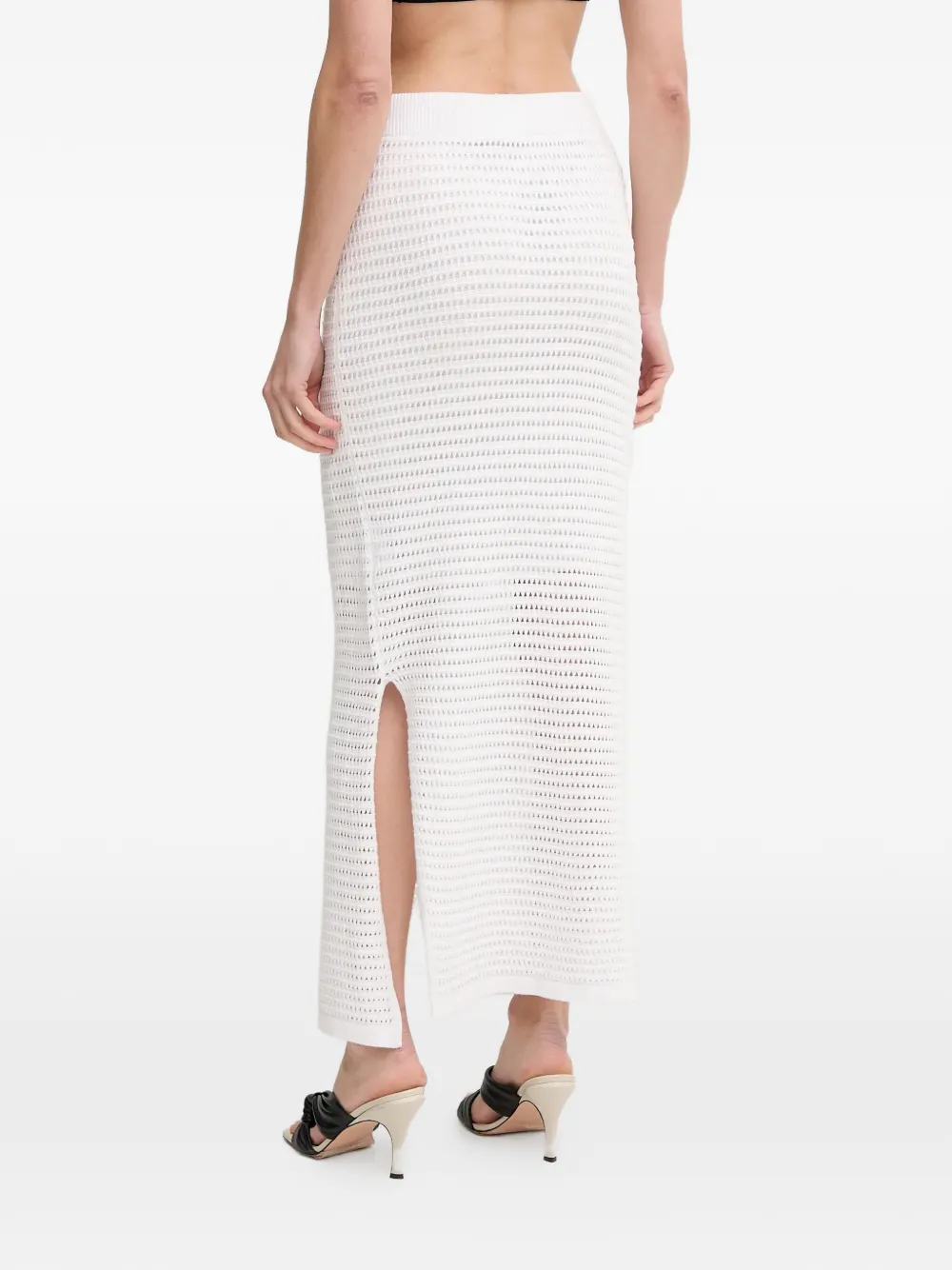 Openwork Slit Lang Skirt