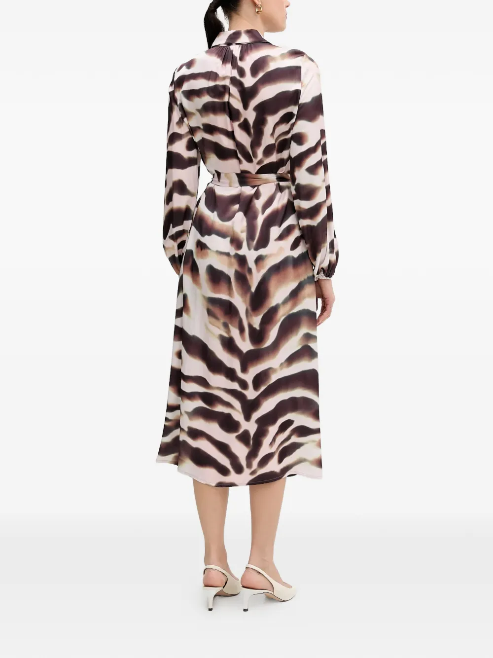 Tie Dye Belted Midi Dress