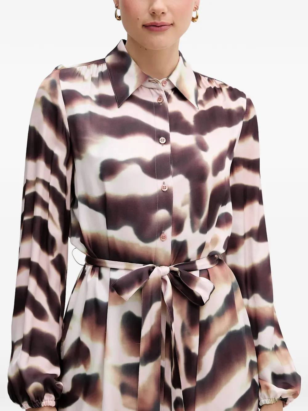 Tie Dye Belted Midi Dress