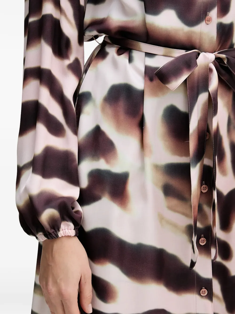 Tie Dye Belted Midi Dress