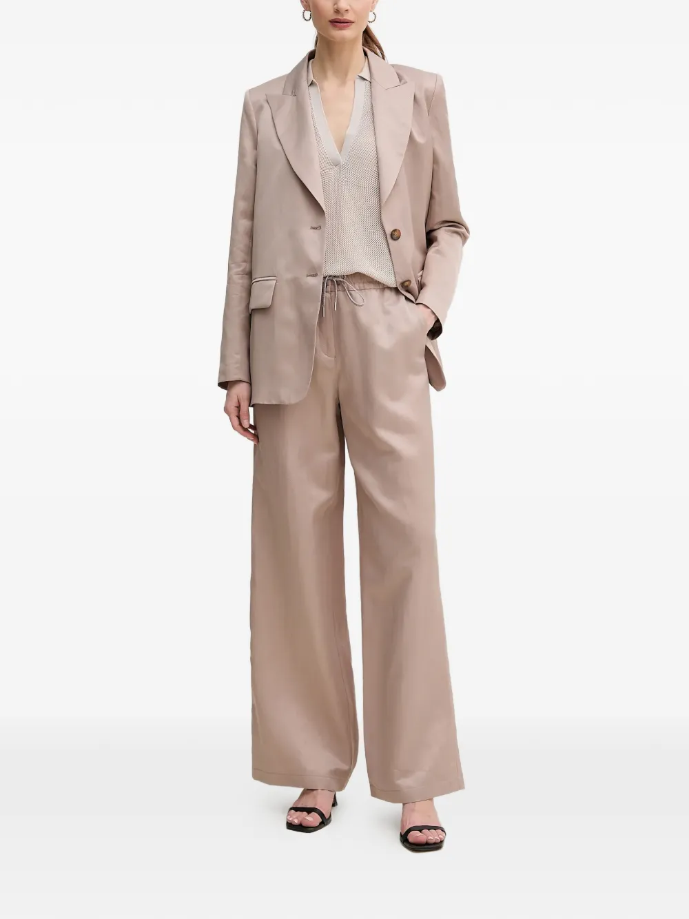  Marc Aurel Mesh V-neck T-shirt - Neutrals 