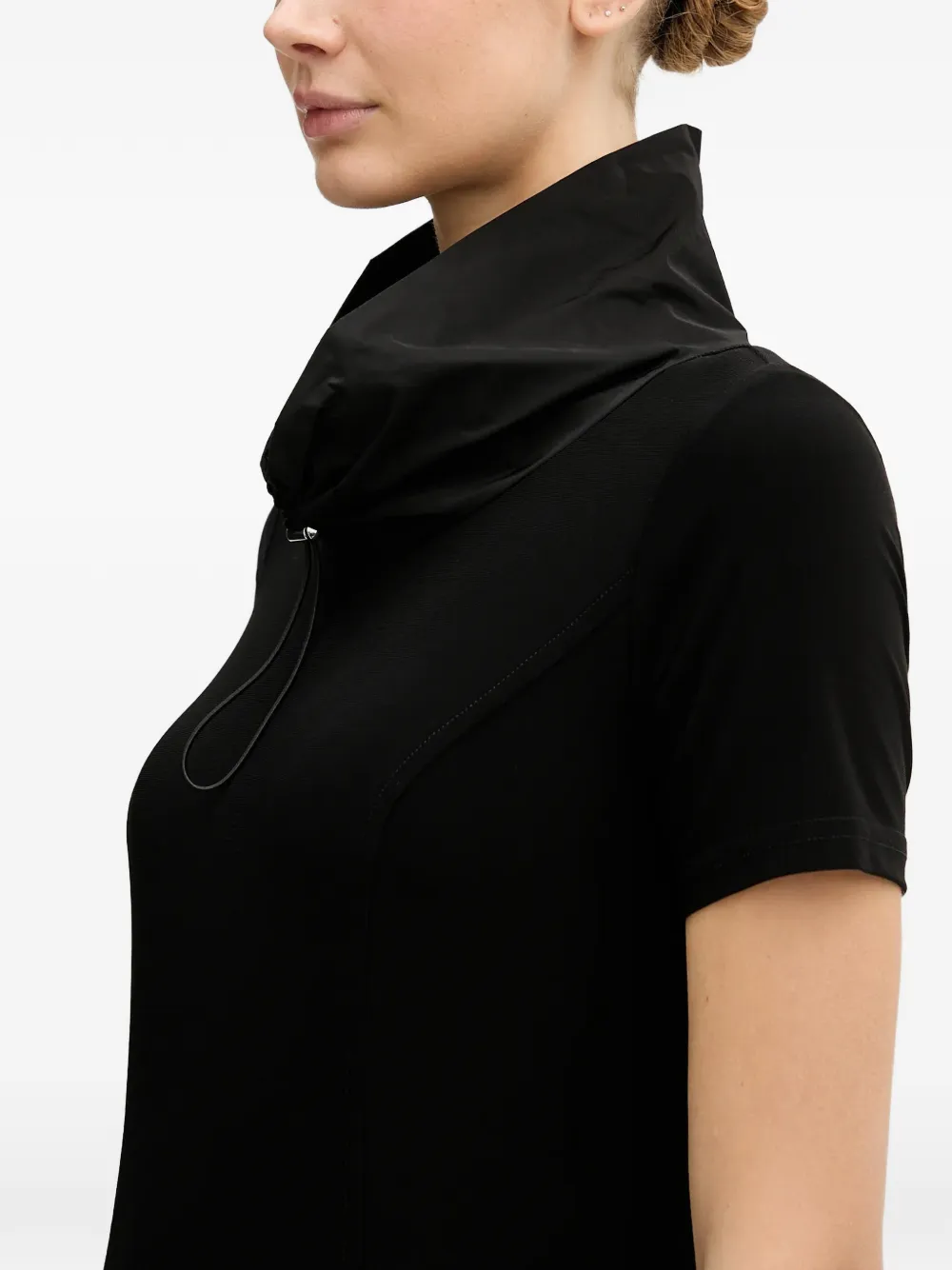 Joseph Ribkoff Midi-jurk met korte mouwen en col Zwart