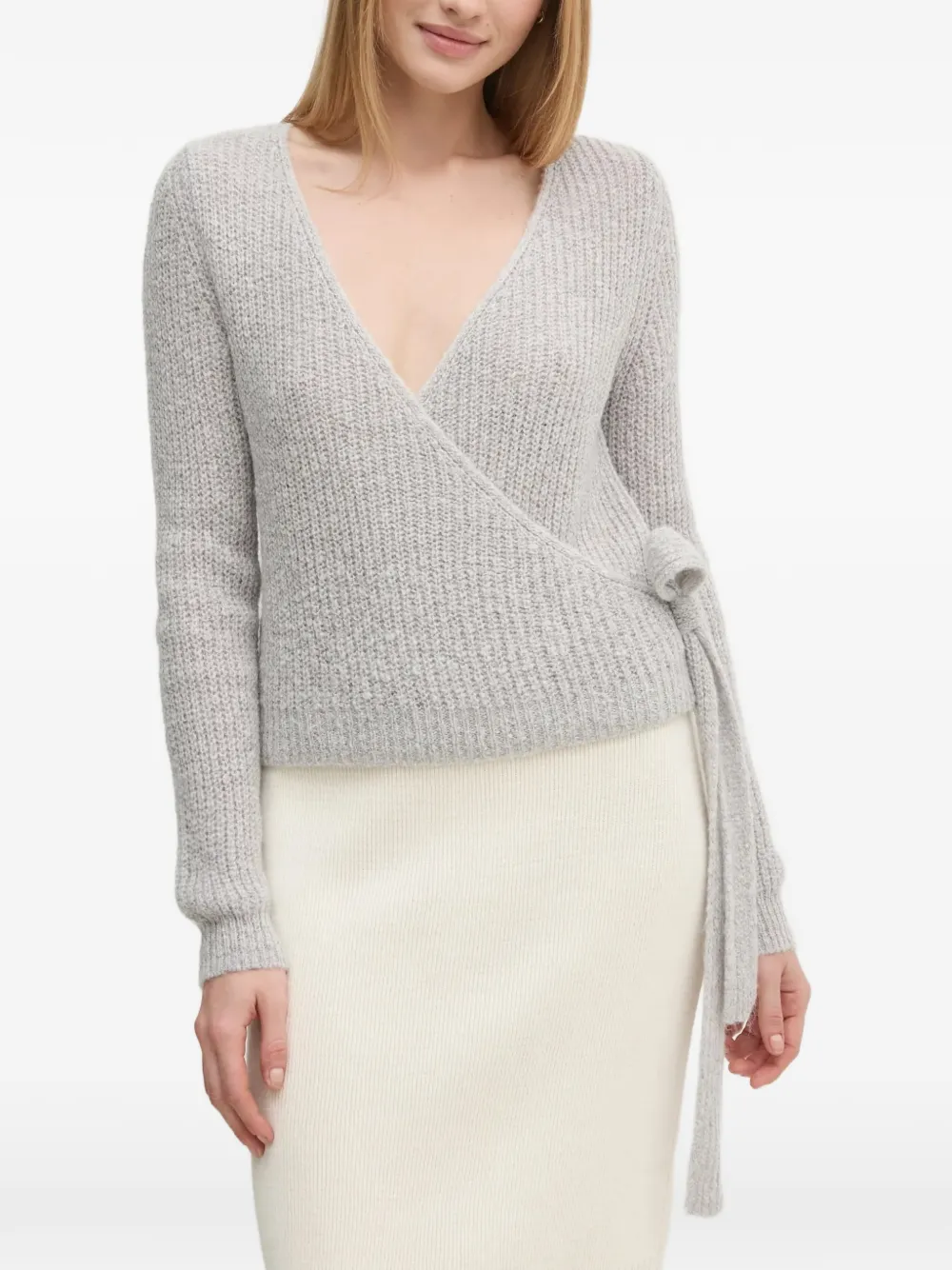 OUI tie waist knitwear - Grigio