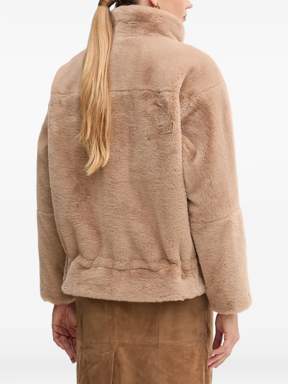  Marc Aurel Zip Faux-fur Jacket - Neutrals 