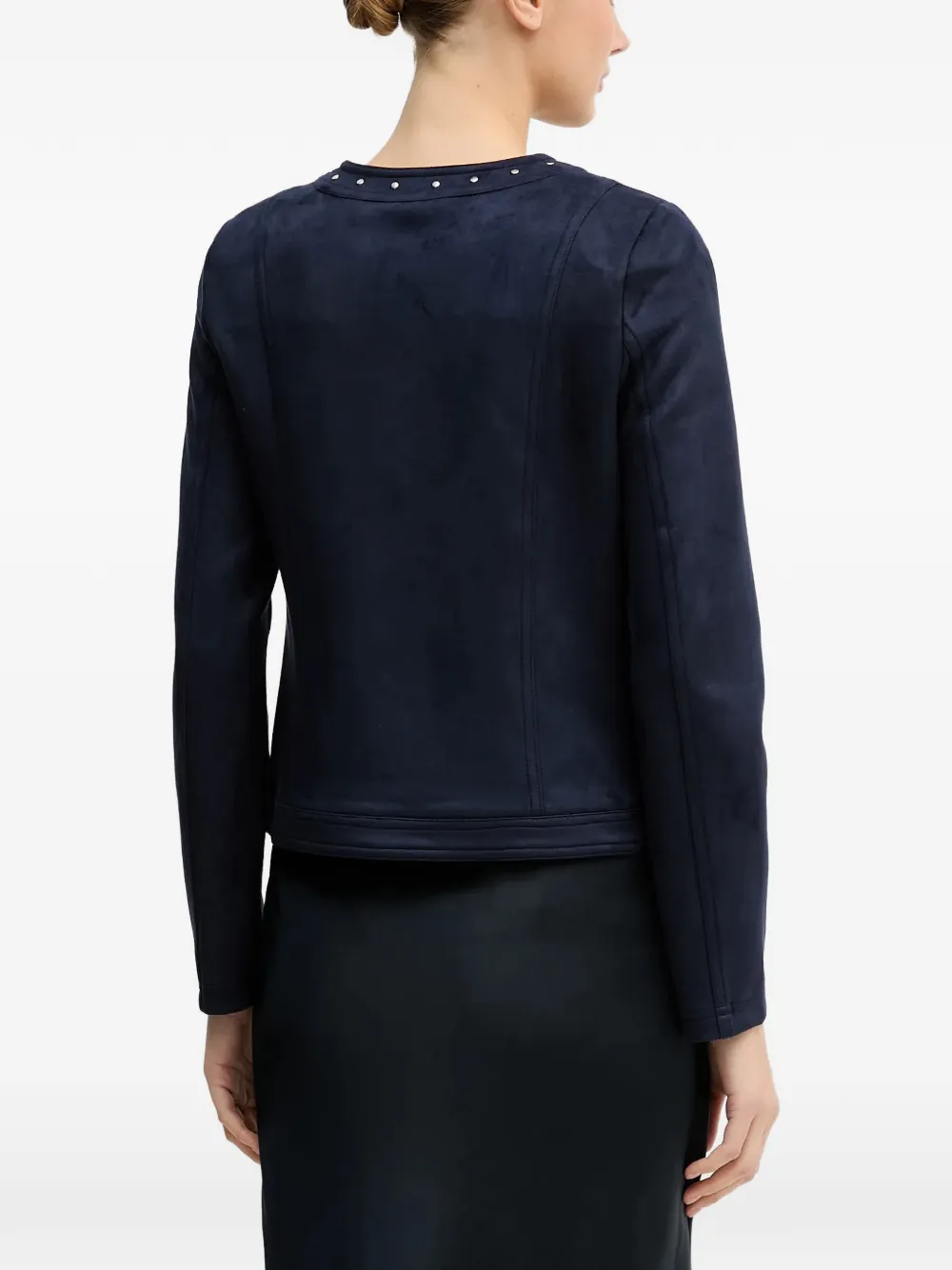 Joseph Ribkoff Studded Front-pocket Jacket - Blue 
