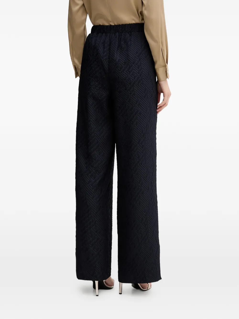  Joseph Ribkoff Textured Wide-leg Trousers - Blue 
