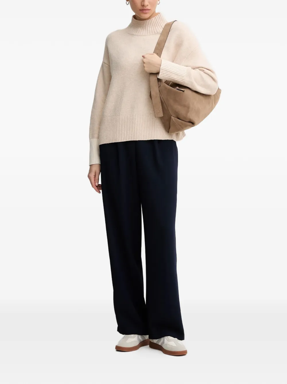  Marc Aurel Turtleneck Ribbed Sweater - Neutrals 