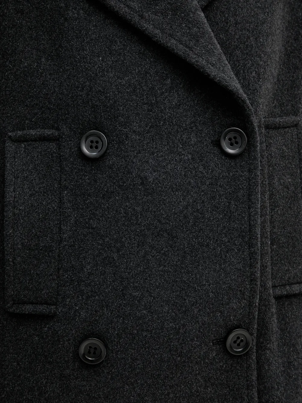 Pocket Double-Breasted Coat