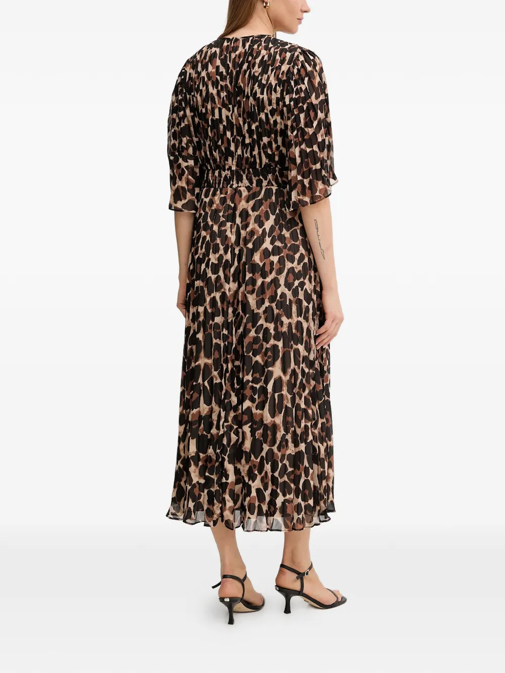 Joseph Ribkoff Gedraaide jurk met dierenprint Beige