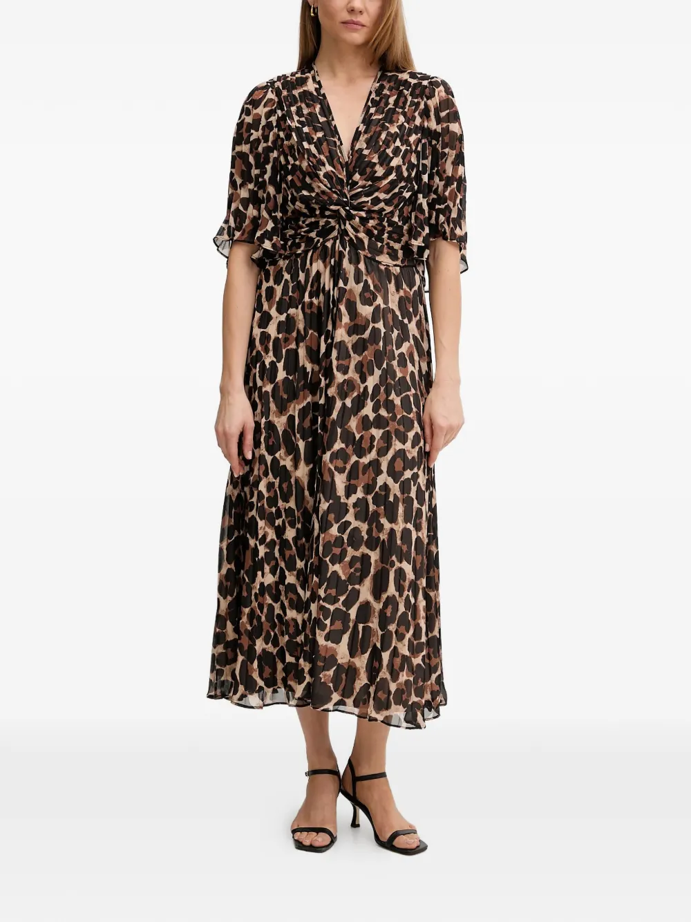 Joseph Ribkoff animal print twisted dress - Toni neutri