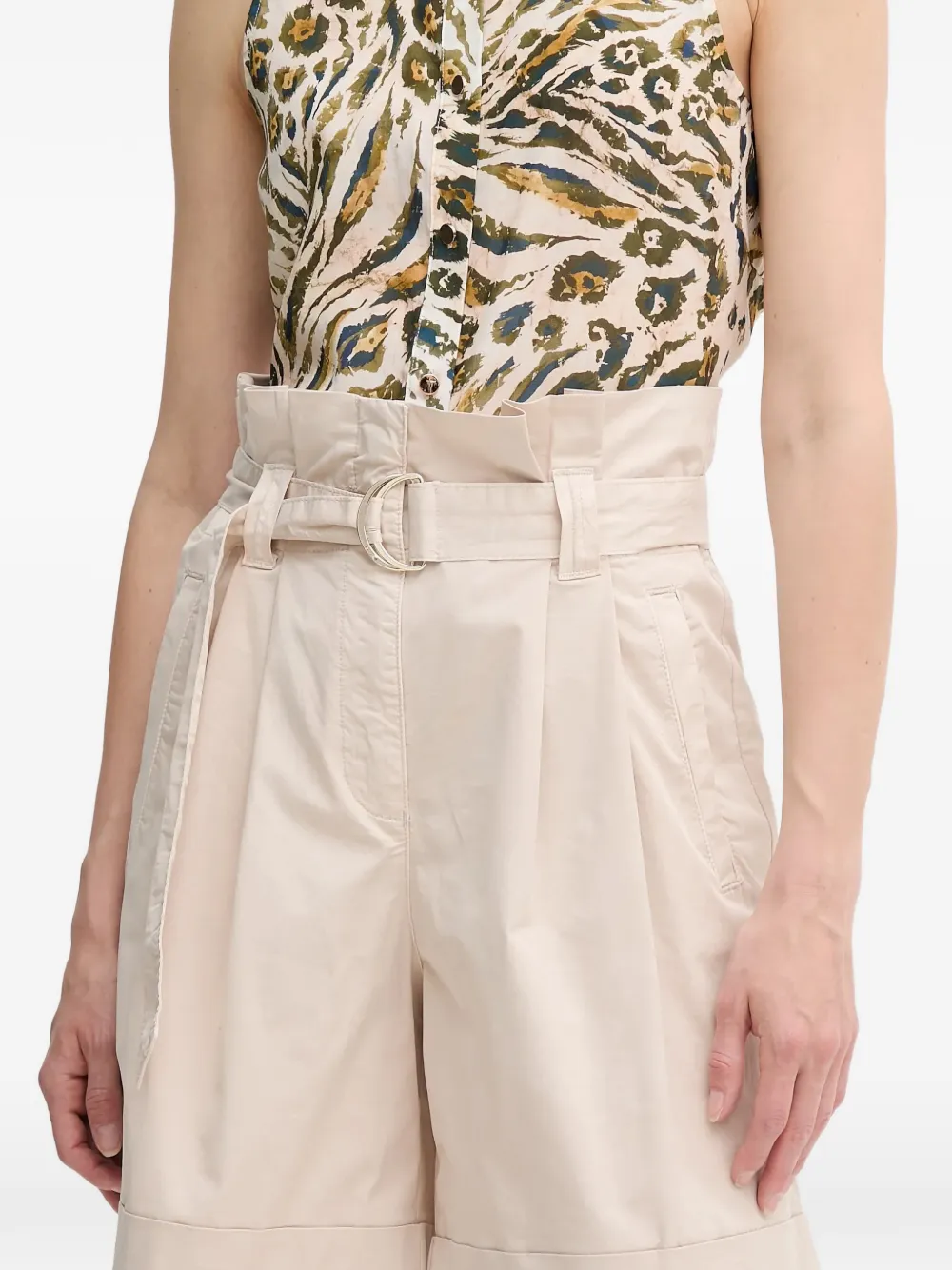  Marc Aurel Belted Shorts - Neutrals 