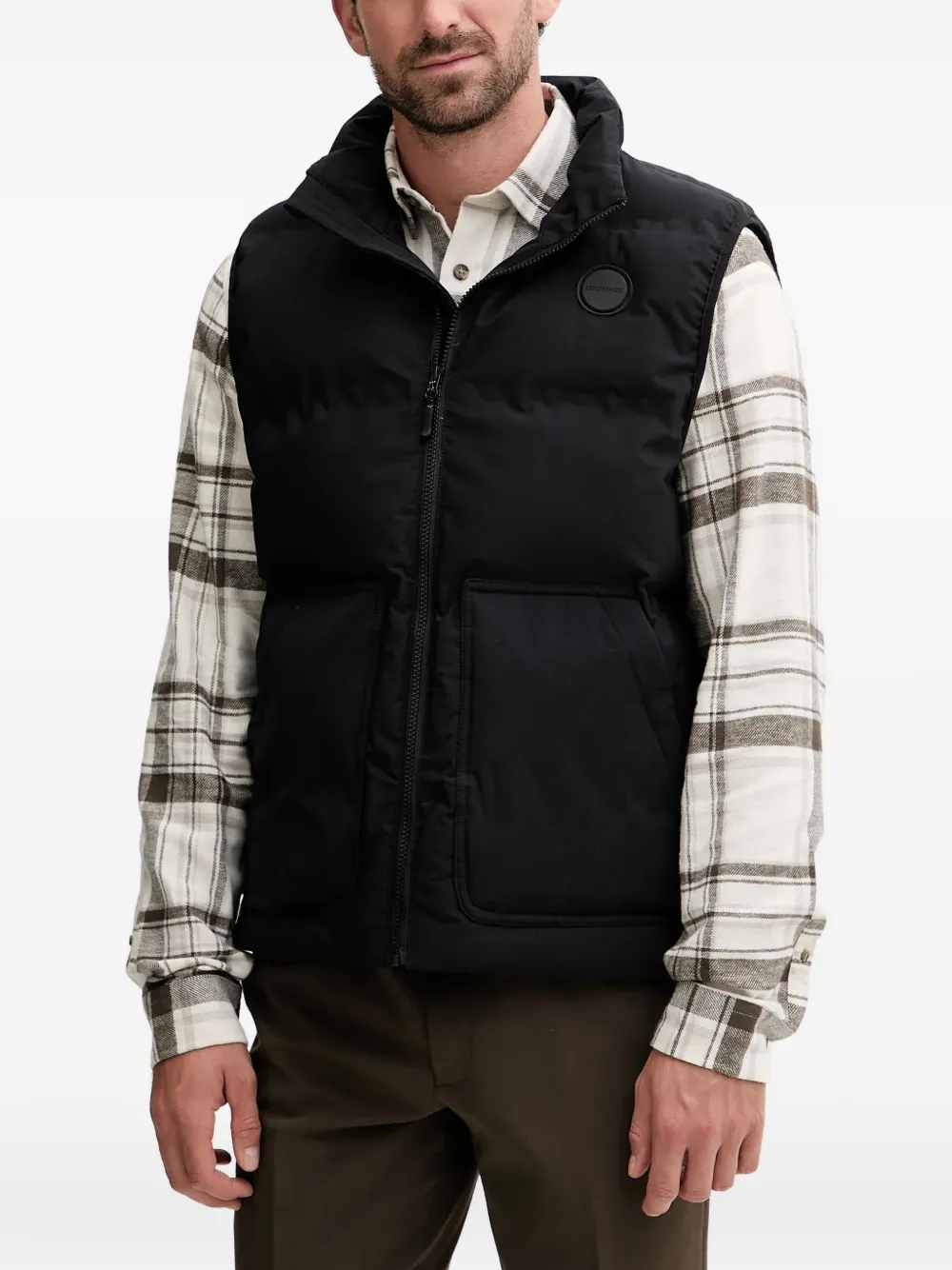 Lindberg logo padded gilet - Nero