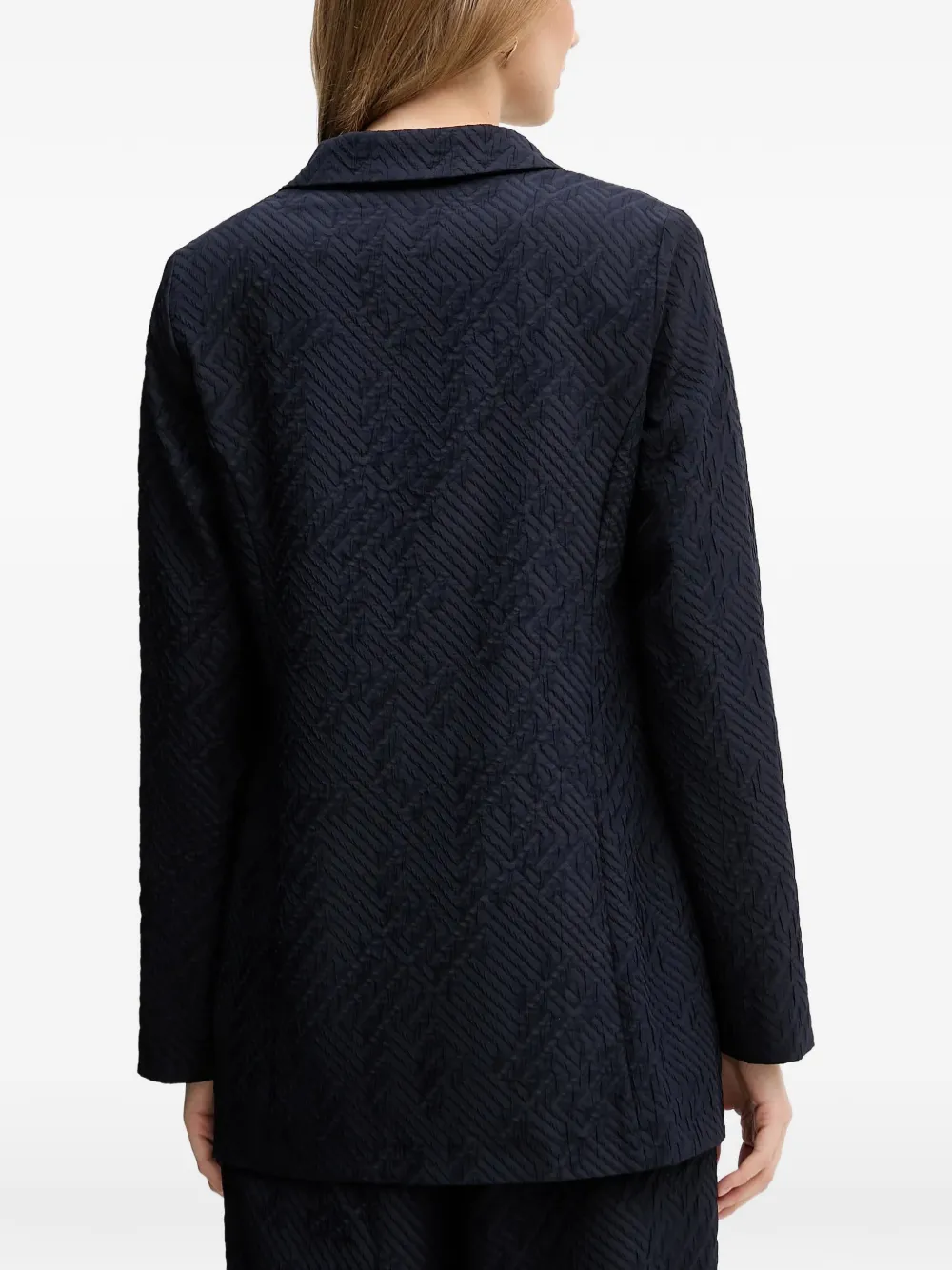  Joseph Ribkoff Textured Single-breasted Blazer - Blue 
