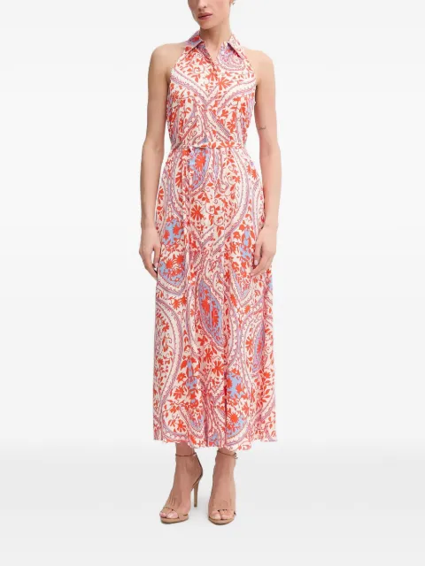Marc Aurel collar floral-print maxi dress