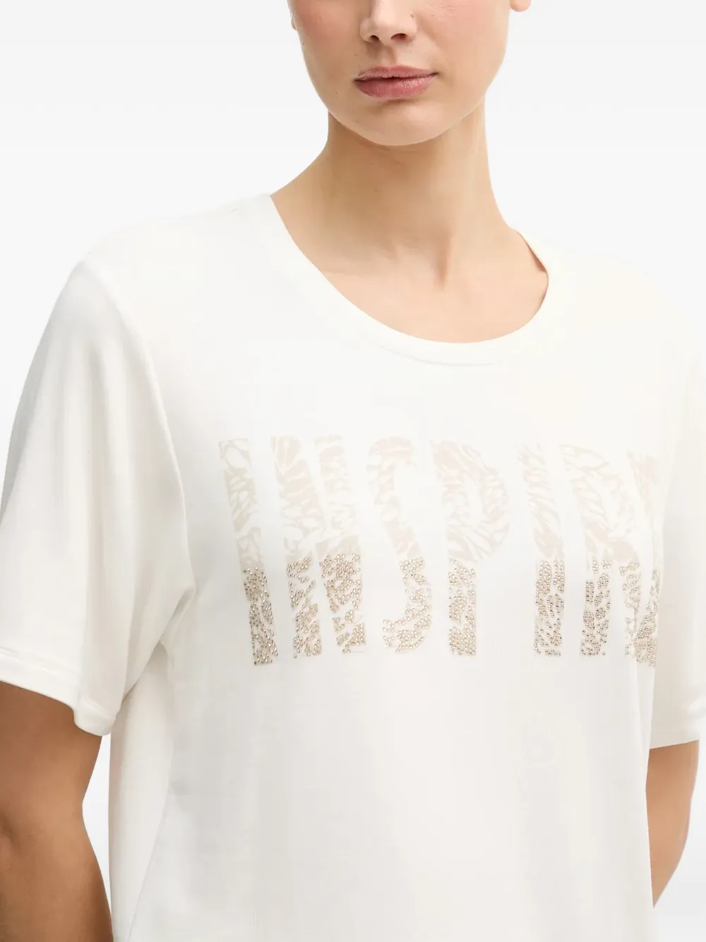 Joseph Ribkoff T-shirt met verfraaide print Wit