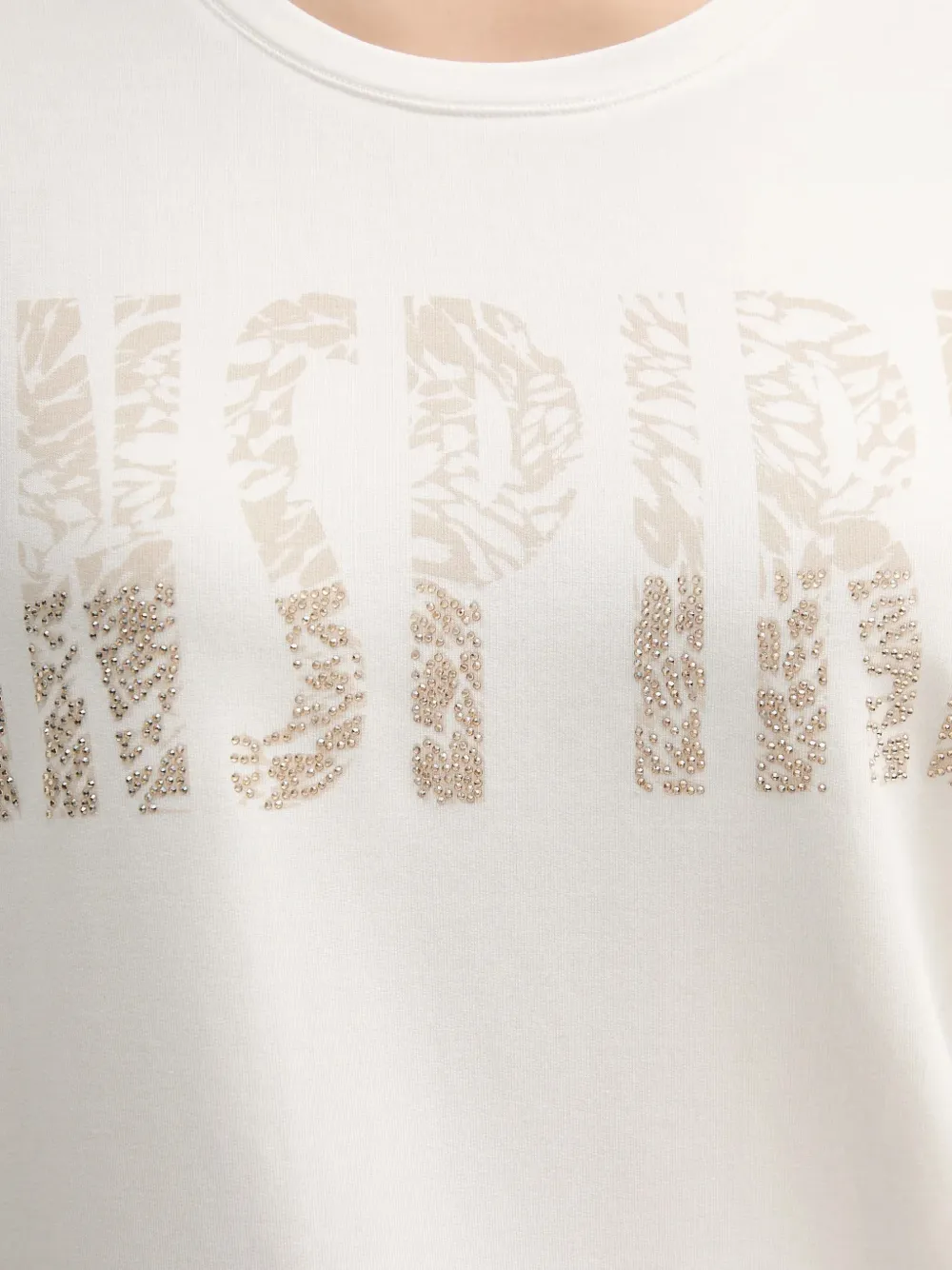 Joseph Ribkoff T-shirt met verfraaide print Wit