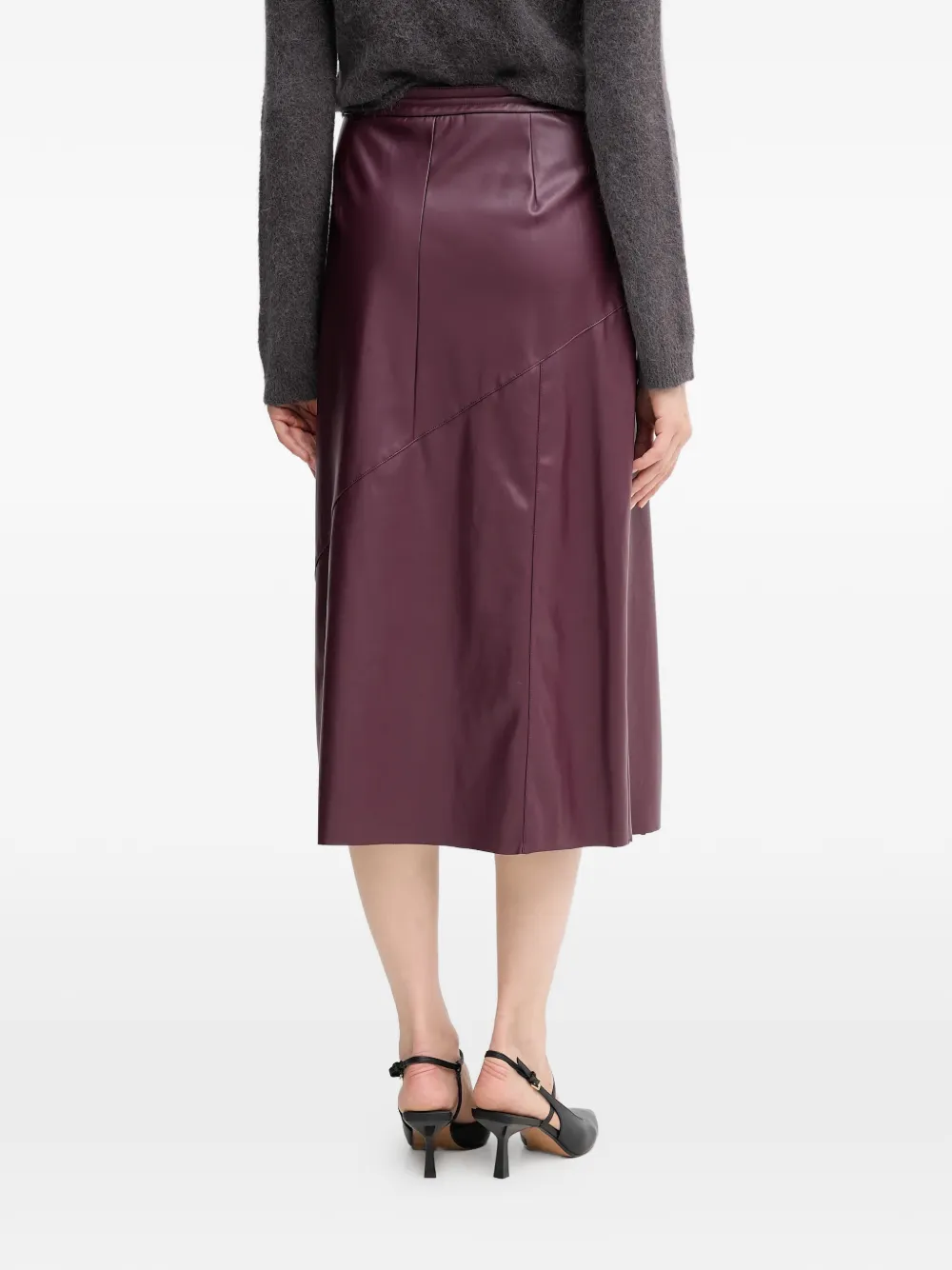  Oui Tie Wrap Midi Skirt - Purple 