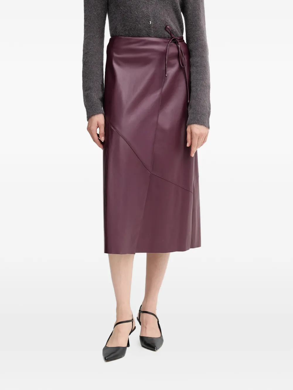 OUI tie wrap midi skirt - Viola
