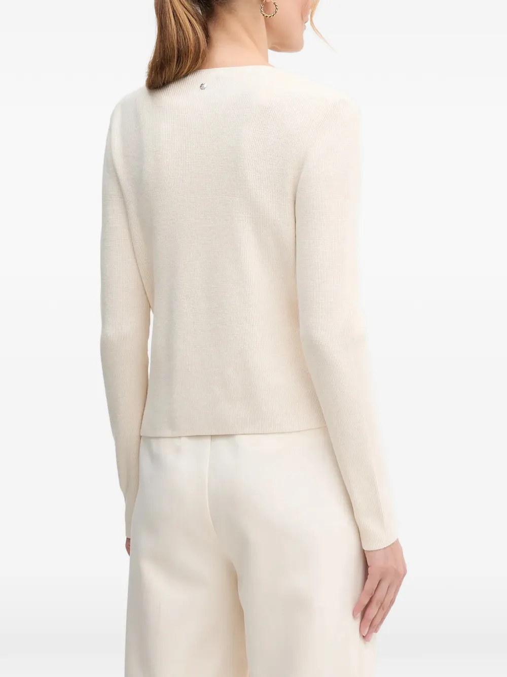  Oui Wrap-tie Cardigan - White 