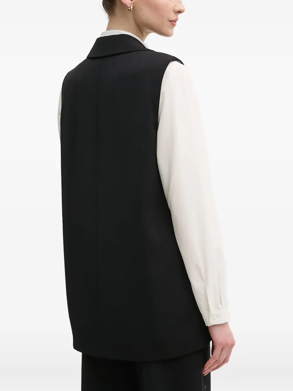 Marc Aurel Gilet met knopen Zwart
