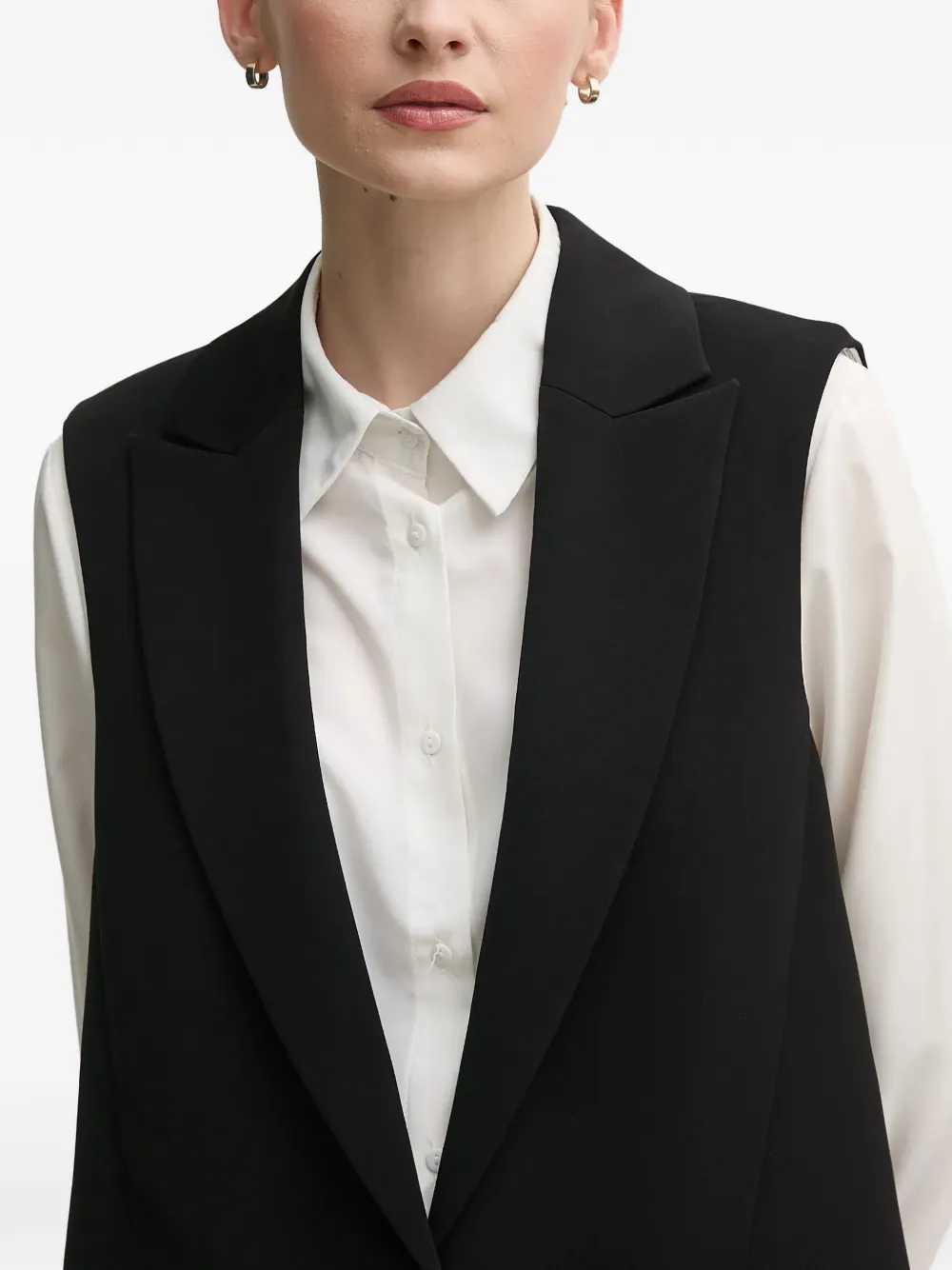 Marc Aurel Gilet met knopen Zwart