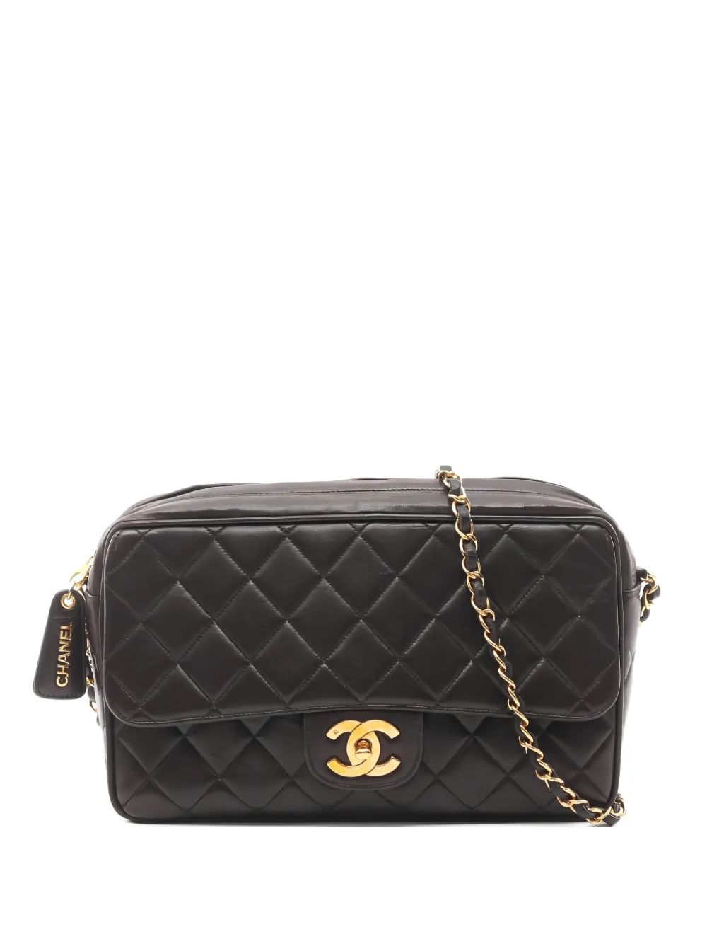 CHANEL Pre-Owned 1994-1995 matelasse chain cross body bag - Black