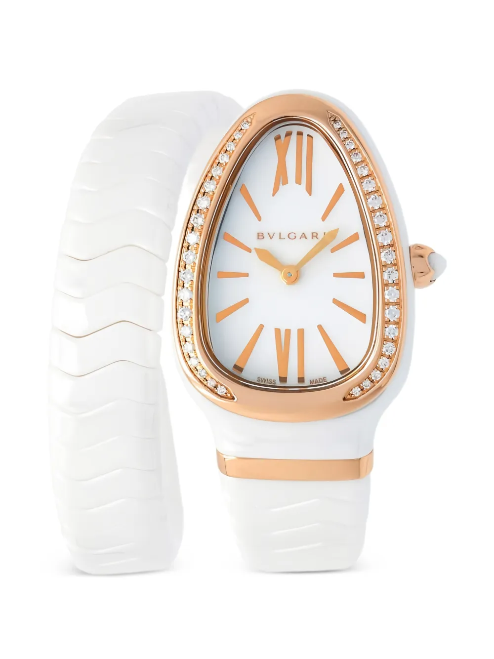 Bvlgari Pre-Owned 2010s Serpenti Spiga 35mm watch - Bianco
