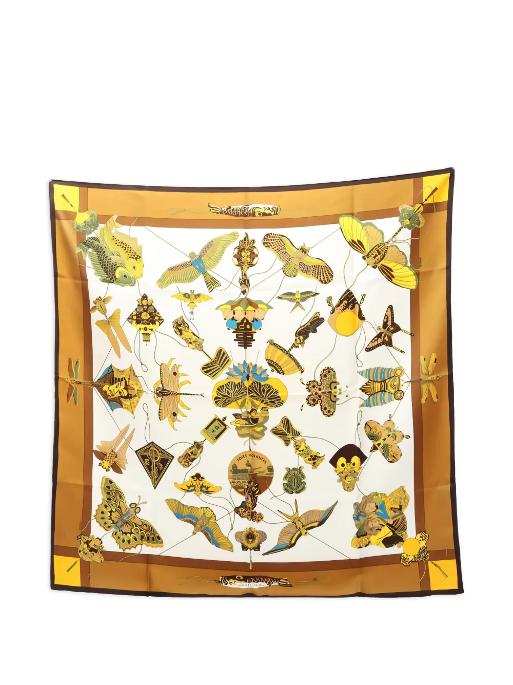 Hermès Pre-Owned Foulard in seta a fantasia anni '2010 - Bianco