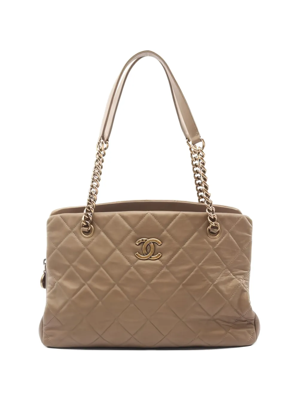 CHANEL Pre-Owned 2012-2013 Matelassé chain shoulder bag - Marrone