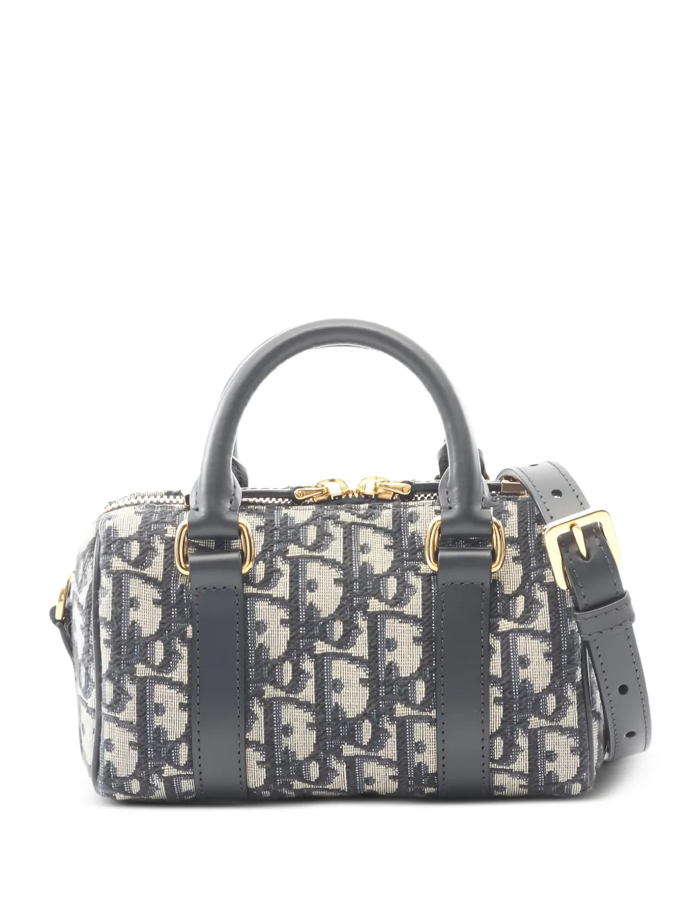 Christian Dior Pre-Owned Borsa a mano Groove 16 jacquard con motivo Oblique anni 2010 - Blu