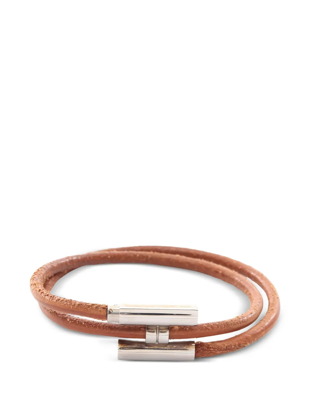 Pre-owned Hermes Tourni Tresse Bracelet In Brown
