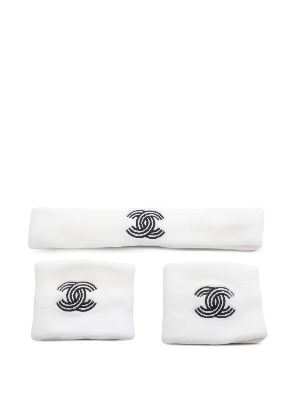 CHANEL Pre-Owned 1986-1988 coco mark sports (set of three) - Bianco