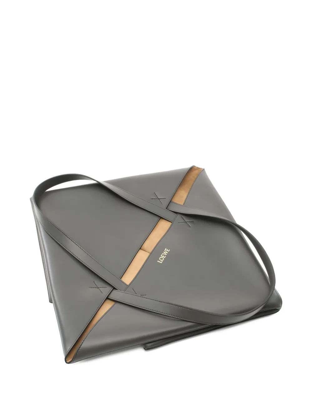  Loewe Pre-owned 2020s Fold Leather Shoulder Bag - Grey 