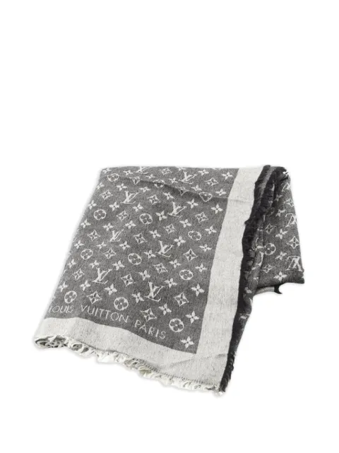 Louis Vuitton Pre-Owned 2017 monogram-print fringed-hem shawl