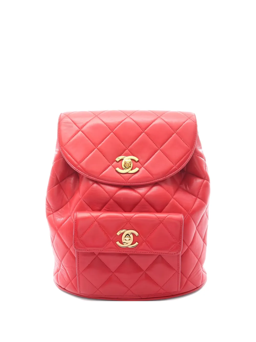 CHANEL Pre-Owned Zaino Duma trapuntato anni 2010 - Rosso
