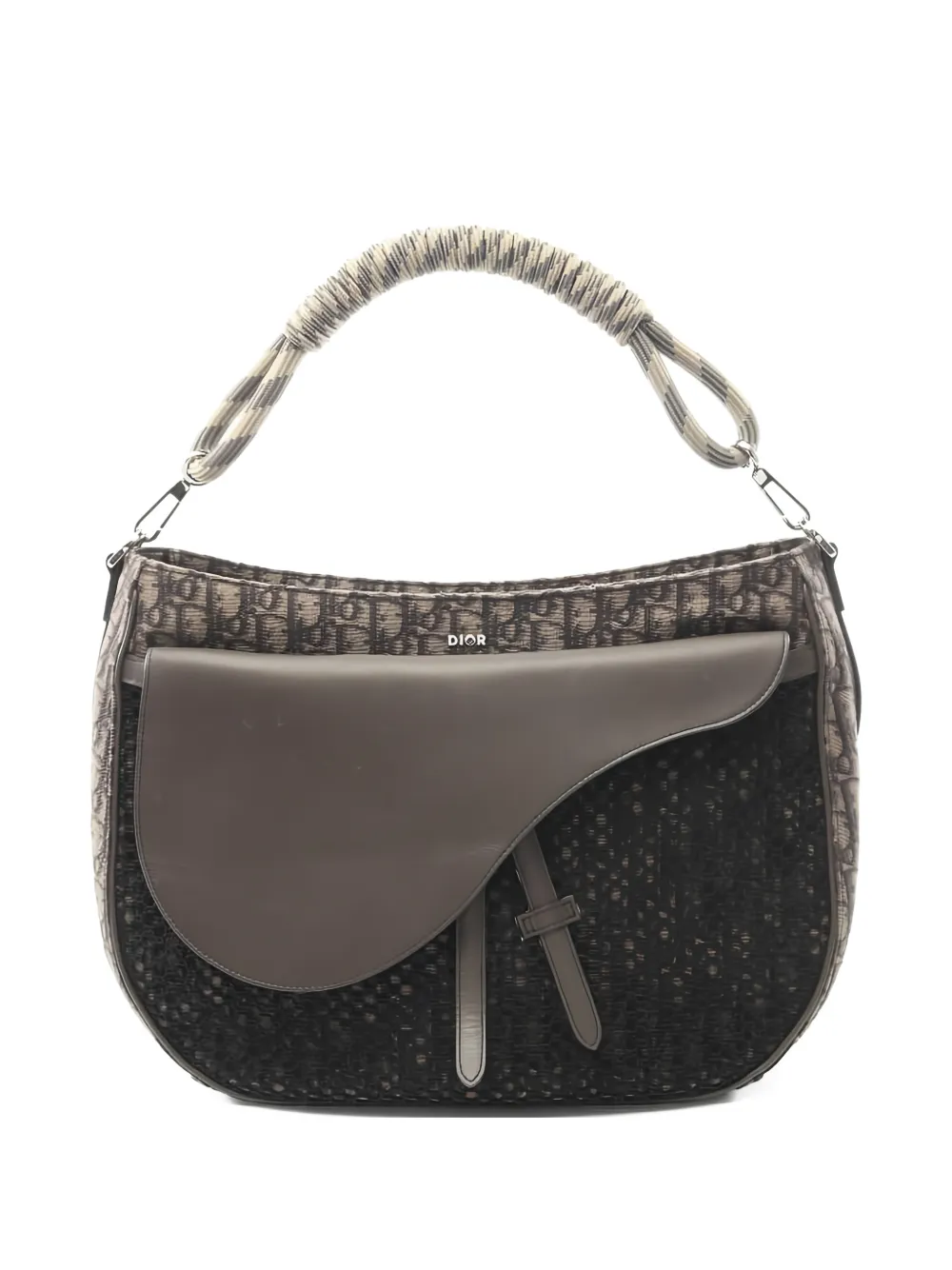 Christian Dior Pre-Owned 2000s Rope Handle Saddle bag - Marrone