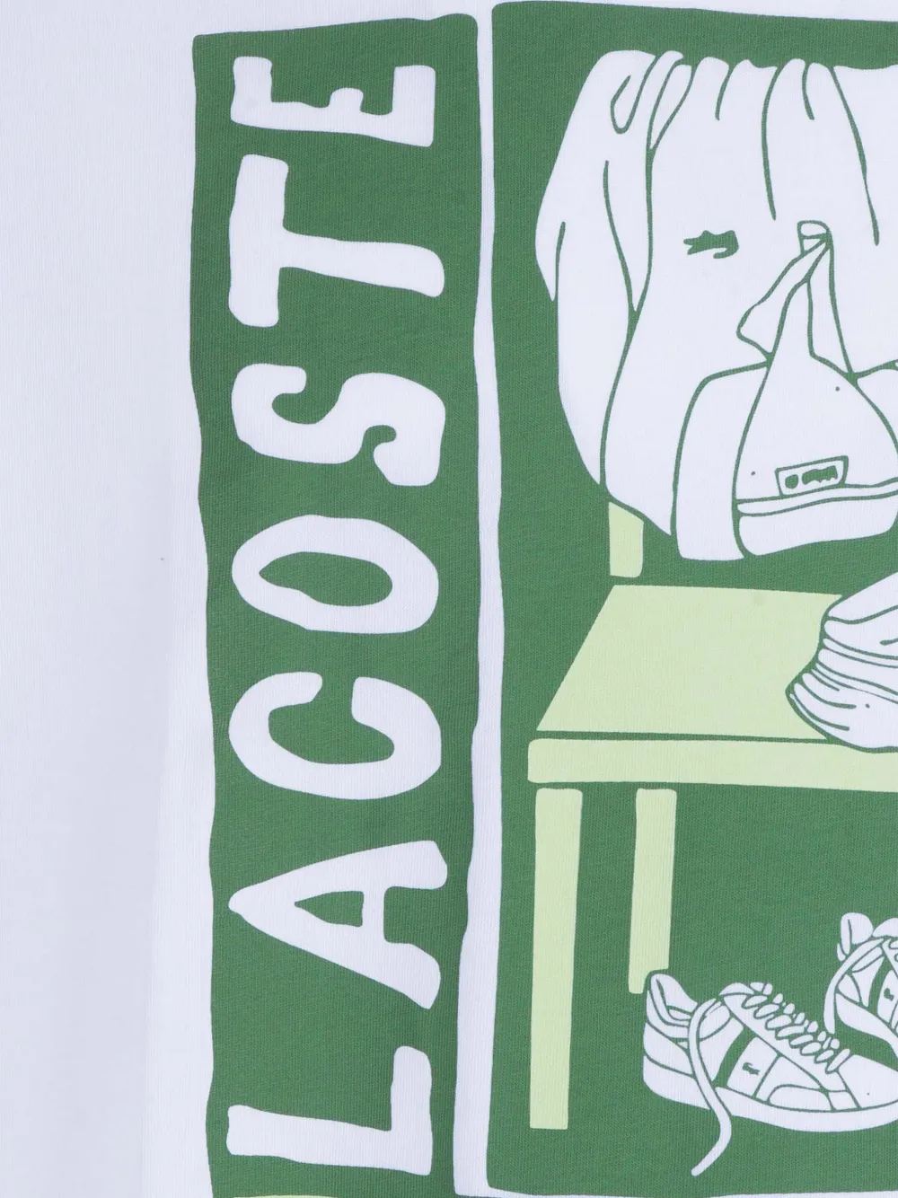 Lacoste T-shirt met logoprint Wit