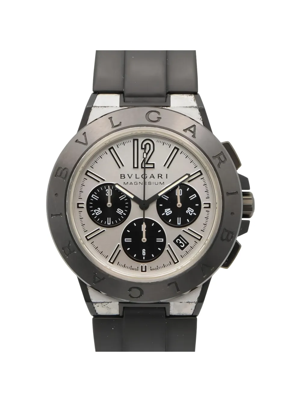 Bvlgari Pre-Owned 2010s Diagono Magnesium 42.5mm watch - Grigio