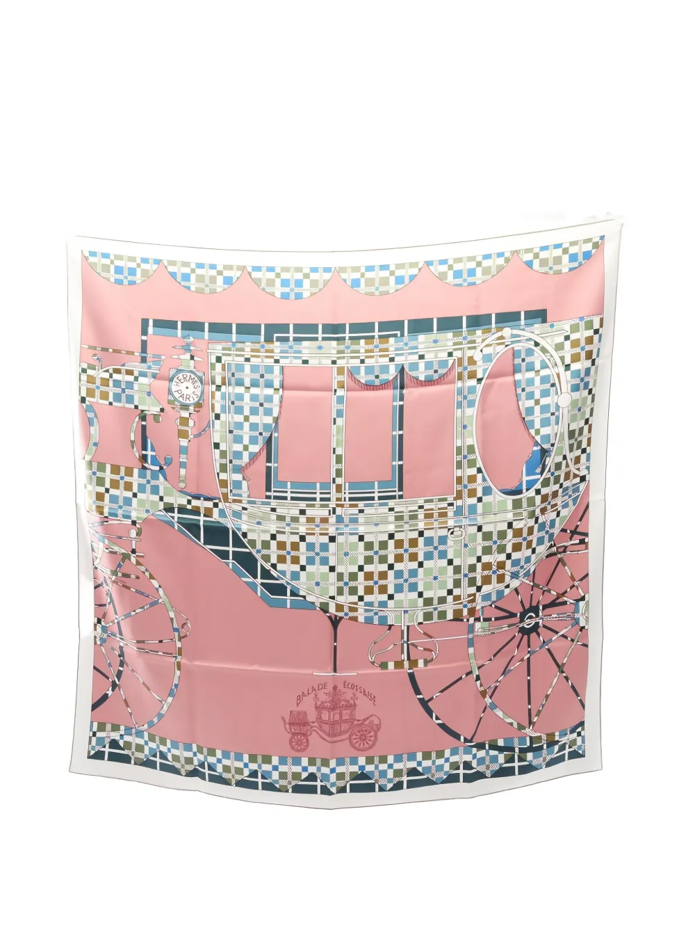 Hermès Pre-Owned Foulard Balade Ecossaise a quadri anni 2000 - Rosa