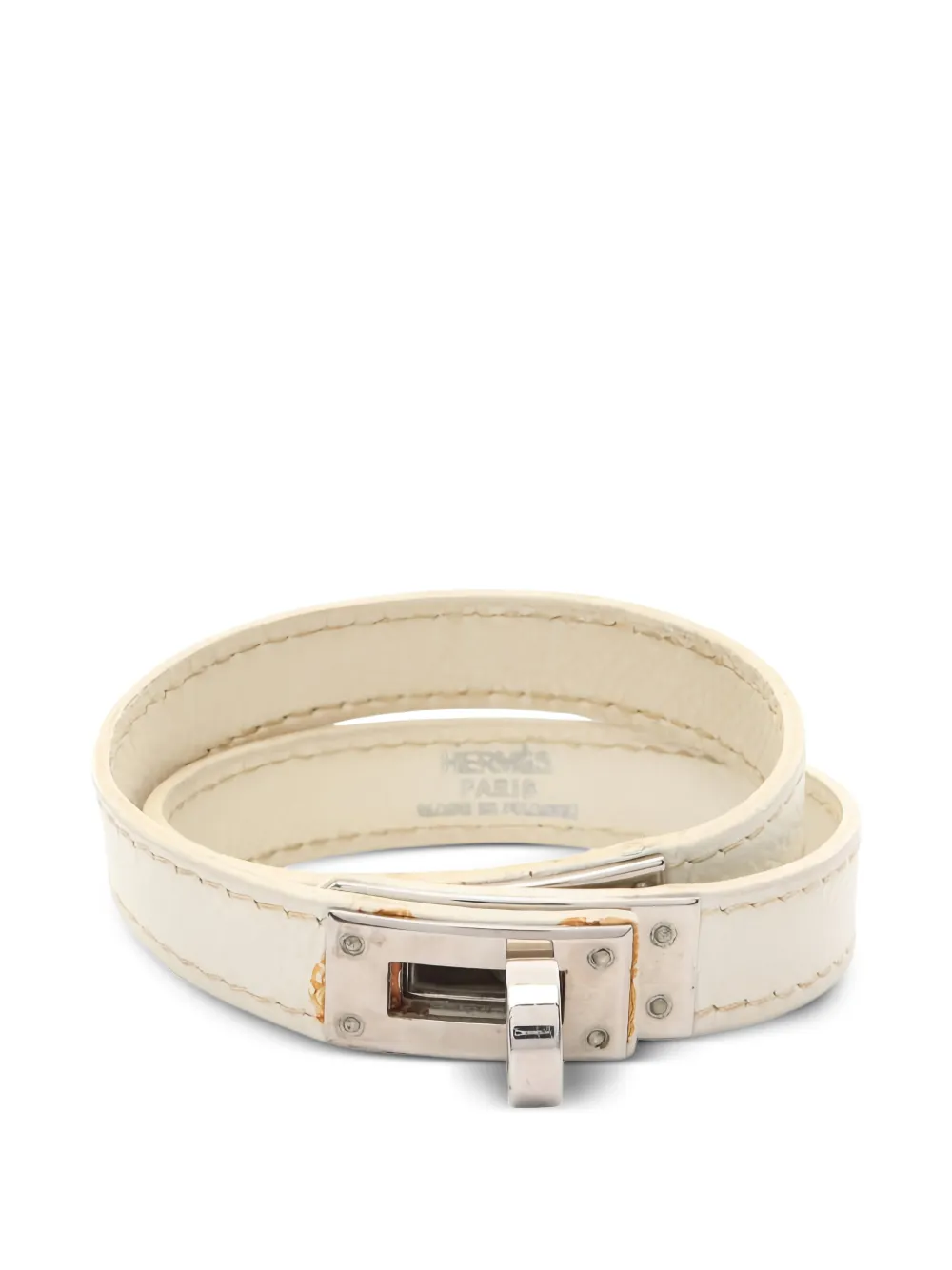 Hermès Pre-Owned Bracciale Kelly Double Tour in pelle 2005 - Toni neutri