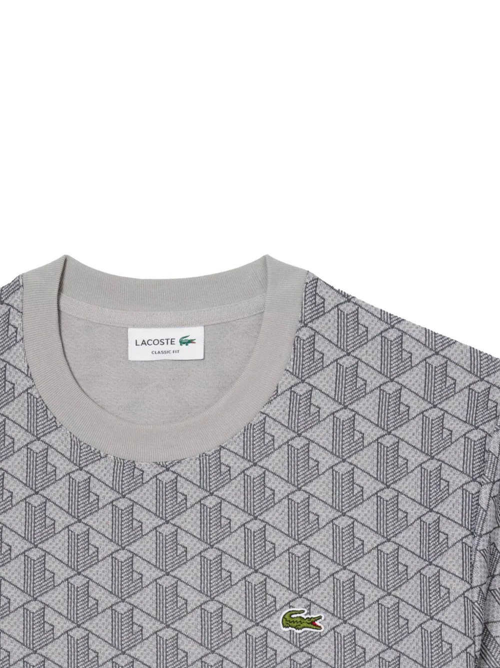 Lacoste T-shirt met geometrische print Grijs