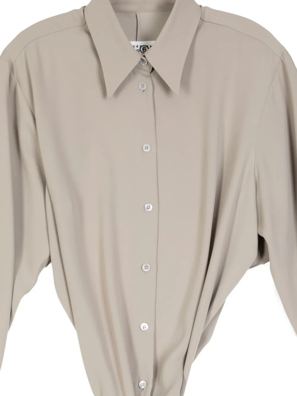 MM6 Maison Margiela Blouse met geknoopt detail Beige