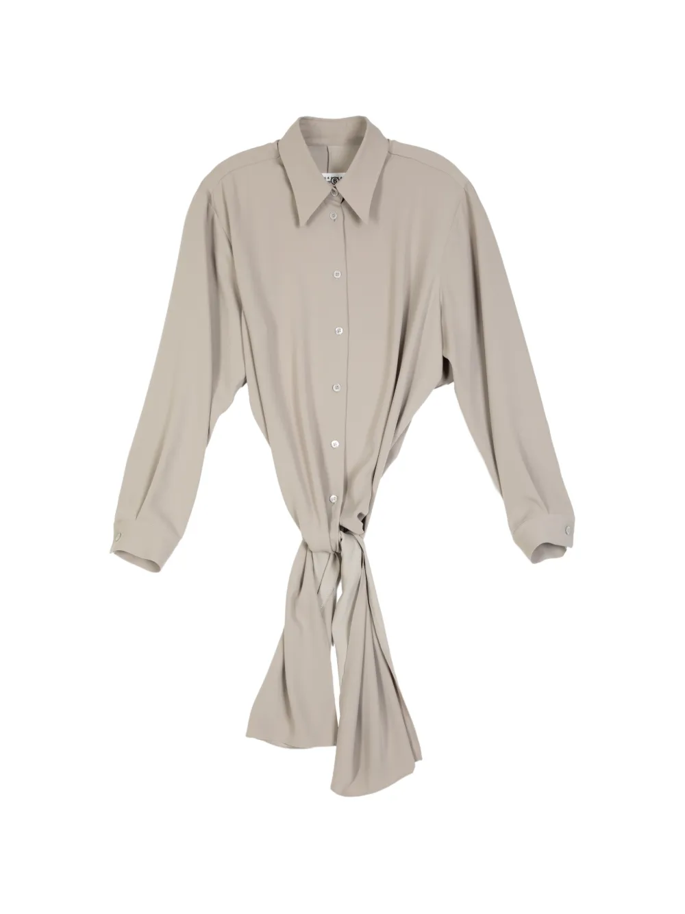 MM6 Maison Margiela knot detail shirt - Toni neutri